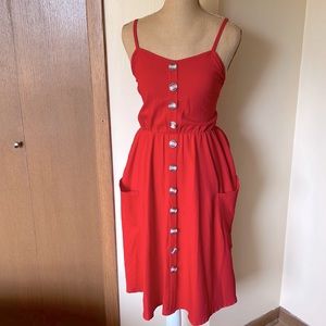 FINAL OFFER BEFORE DONATION: Yidarton Red Midi Dress